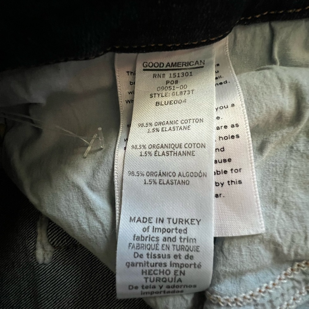 NWT Good American Good Legs Long Mid Blue High-Rise Skinny Jeans - Picture 9 of 11